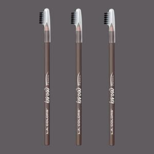 L.A. COLORS Lot Of 3 On Point Brow Pencil with Cap Taupe 0.06 fl oz 3 Pack NEW